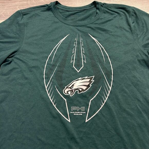 Nike Philadelphia Eagles Dri-Fit Green Logo Short Sleeve Tee T-Shirt Mens S - Picture 5 of 5